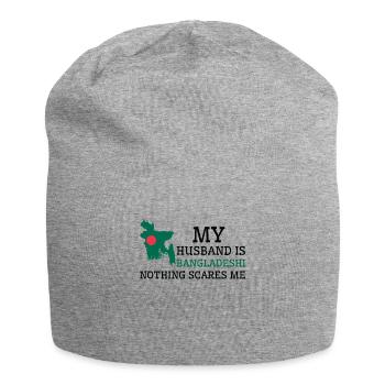 Nothing Scares Me Bangladeshi Husband Bangladesh - Jersey Beanie - heather grey - Front