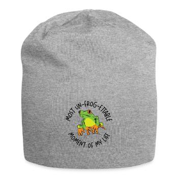 Rainette aux yeux rouges Mignon - Bonnet en jersey - gris chiné - Devant