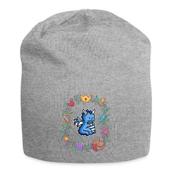 Kinder Drache Fabelwesen Märchen - Jersey-Beanie - Grau meliert - Vorne