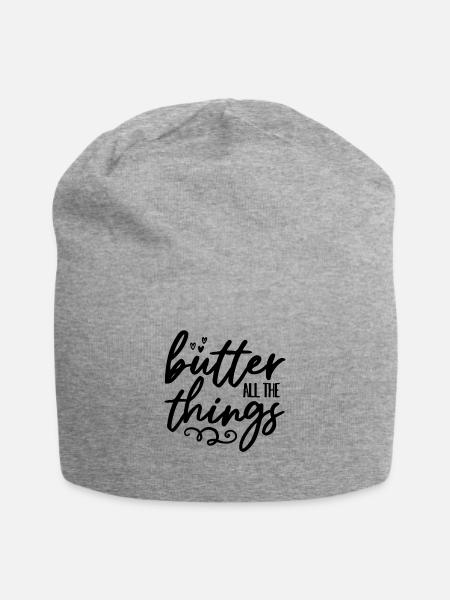Butter All The Things Keto Diet Ketosis Keto Lover - Jersey-Beanie - Grau meliert
