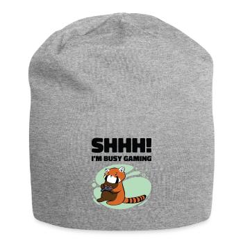 Cute Animal Gaming Red Panda Wildlife Gaming Fan - Jersey Beanie - heather grey - Front