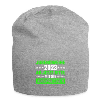Jugendweihe 2023 Ab Jetzt mit Sie ansprechen - Jersey-Beanie - Grau meliert - Vorne