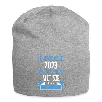 Jugendweihe 2023 Ab Jetzt Mit Sie Ansprechen - Jersey-Beanie - Grau meliert - Vorne