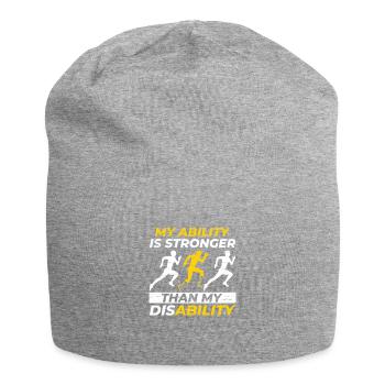 Ability is more - Jersey Beanie - heather grey - Front