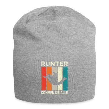 Skydive Skydiver Parachutist Parachute - Jersey Beanie - heather grey - Front