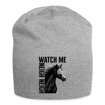 Chemise de cowboy, regarde-moi Neigh Neigh drôle - Bonnet en jersey - gris chiné - Devant