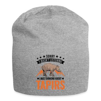Tapir Cadeau Tapir des plaines Tapirdae Tapir - Bonnet en jersey - gris chiné - Devant