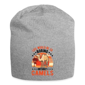 Cadeau Chameau Dromadaire Camel Big Camel - Bonnet en jersey - gris chiné - Devant