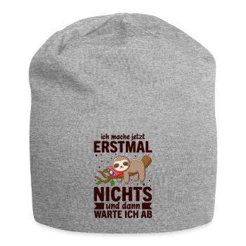 Ich Mach Jetzt Erstmal Nichts - Jersey-Beanie - Grau meliert - Vorne