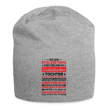 Ich Bin Stolzer Papa Vater Tochter Eltern - Jersey-Beanie - Grau meliert - Vorne