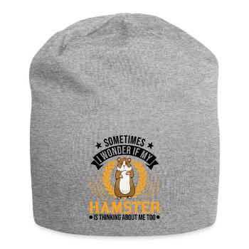 Hamster Hamster Wheel Golden Hamster Hamster - Jersey Beanie - heather grey - Front