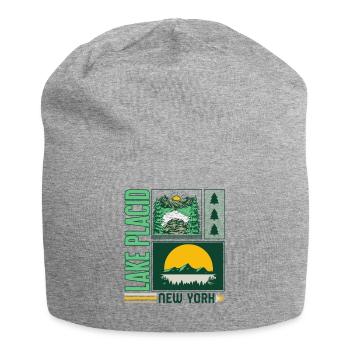 Chemise des montagnes Adirondack, Lake Placid New York - Bonnet en jersey - gris chiné - Devant
