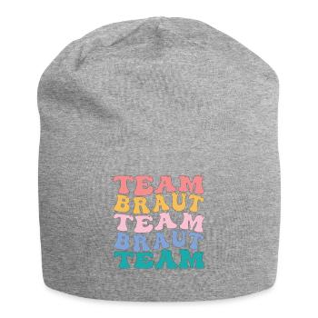 Hippie Team Braut Tshirt JGA - Jersey-Beanie - Grau meliert - Vorne