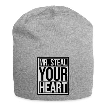 mr steal your heart - Jersey Beanie - heather grey - Front