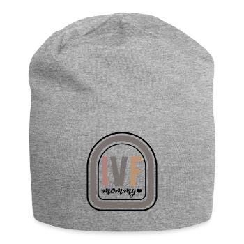 Mother Shirt, IVF Mommy In Vitro Fertilization - Jersey Beanie - heather grey - Front