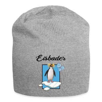 Eisbader "Winterschwimmer pinguin" Eisbad - Jersey-Beanie - Grau meliert - Vorne