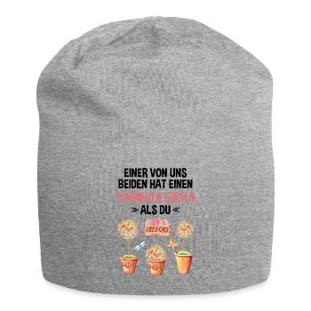 Garten Lustiger Spruch Hobby Gärtner Geschenkidee - Jersey-Beanie - Grau meliert - Vorne