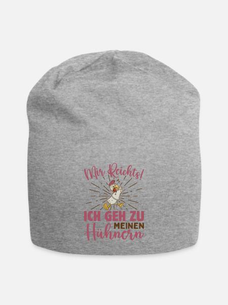 Mir Reichts Ich Geh Zu Meinen Hühnern - Jersey-Beanie - Grau meliert