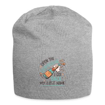 I Got Back My Last Name | Divorce Party - Jersey Beanie - heather grey - Front