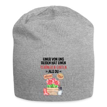 Garten Lustiger Spruch Hobby Gärtner Geschenkidee - Jersey-Beanie - Grau meliert - Vorne
