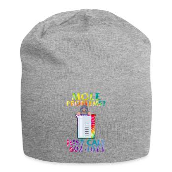 Mole Day Beaker Cute Mole Rat Problems Just Call - Jersey Beanie - heather grey - Front