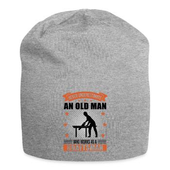 Handwerker Alter Mann Spruch Herren Geschenk - Jersey-Beanie - Grau meliert - Vorne