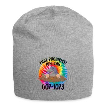 23 tie dyeMole Day Mole Problems Just Call - Jersey Beanie - heather grey - Front
