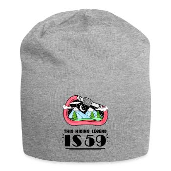 59. Geburtstag Wanderer 59 Jahre alt Berg Wandern - Jersey-Beanie - Grau meliert - Vorne