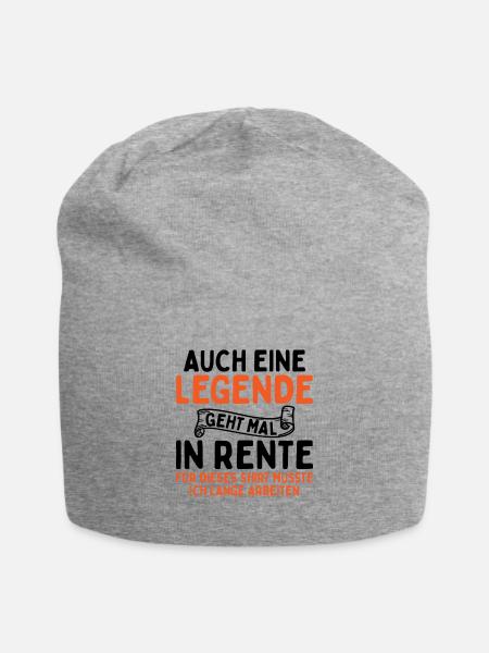 Auch Eine Legende Geht In Rente - Jersey-Beanie - Grau meliert