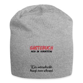 30th Birthday Fun Party Guest Book Funny Gift - Jersey-Beanie - Grau meliert - Vorne