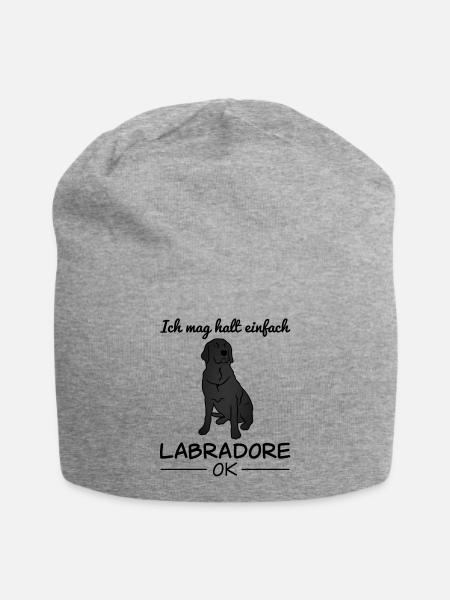 Labrador Hund Hundeliebhaber Spruch Geschenk - Jersey-Beanie - Grau meliert