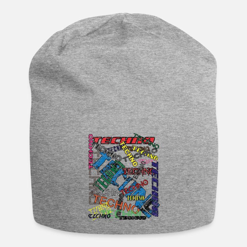 Techno Techno Techno | Nous aimons la techno - Bonnet en jersey - gris chiné