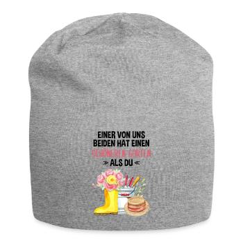 Garten Lustiger Spruch Hobby Gärtner Geschenkidee - Jersey-Beanie - Grau meliert - Vorne
