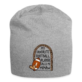 Maillot Memaw, mon joueur de football préféré m’appelle - Bonnet en jersey - gris chiné - Devant
