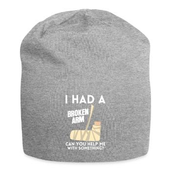 Knochen Ellbogen Hand Handgelenk Verletzung Ich - Jersey-Beanie - Grau meliert - Vorne