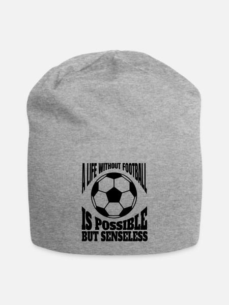 Fußballtrainer Fußballer Fußballspieler Fußball - Jersey-Beanie - Grau meliert