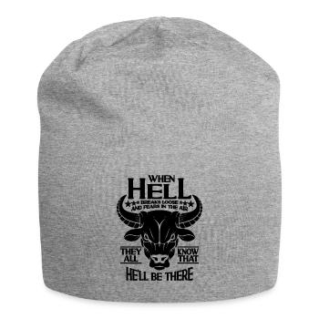 Quand l’enfer se déchaîne et le torero Bull Rider - Bonnet en jersey - gris chiné - Devant