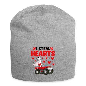 I Steal Hearts - Jersey Beanie - heather grey - Front