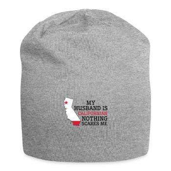 Nichts macht mir Angst Kalifornischer Ehemann - Jersey-Beanie - Grau meliert - Vorne