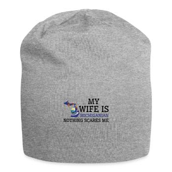 Rien ne me fait peur femme du Michigan - Bonnet en jersey - gris chiné - Devant