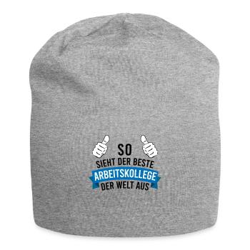 Bester Arbeitskollege Spruch Geschenk Herren - Jersey-Beanie - Grau meliert - Vorne