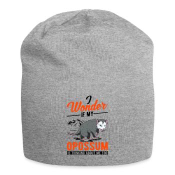 Opossum Cadeau Marsupial Opossum - Bonnet en jersey - gris chiné - Devant