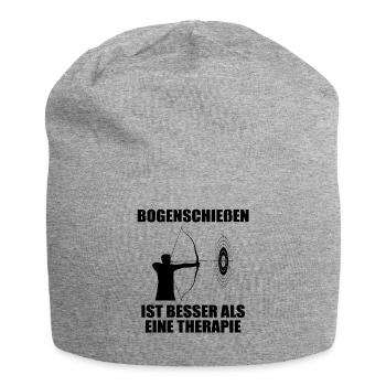 Bogenschießen Bogenschütze Spruch Geschenk - Jersey-Beanie - Grau meliert - Vorne