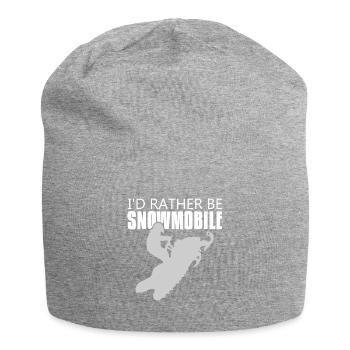 I would rather - Jersey Beanie - heather grey - Front