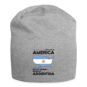 Born Argentine Argentina American USA Citizenship - Jersey Beanie - heather grey - Front