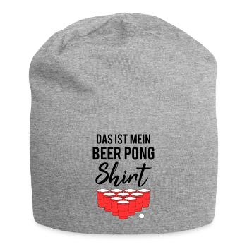 Beer Pong Bier Pong Lustiger Spruch Geschenk - Jersey-Beanie - Grau meliert - Vorne