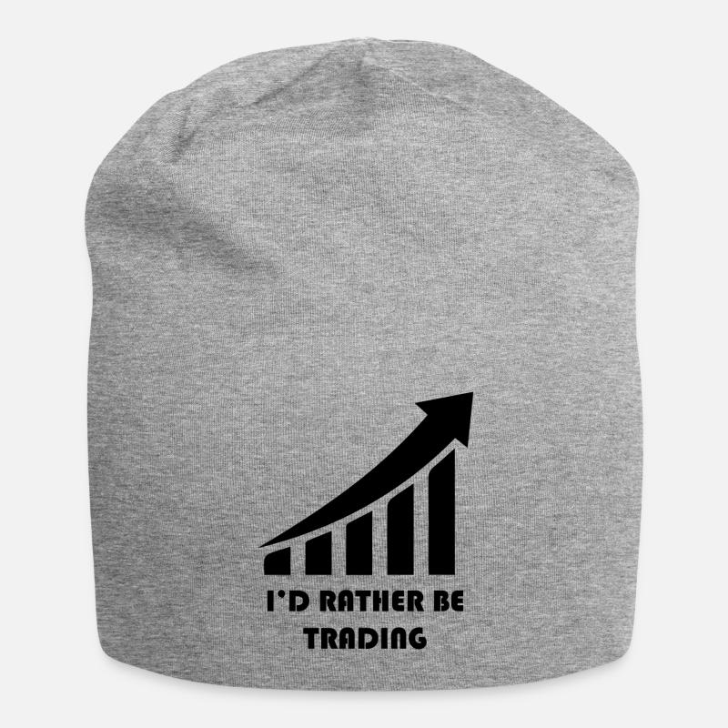Trading de Bitcoin et d'actions cryptographiques - Bonnet en jersey - gris chiné
