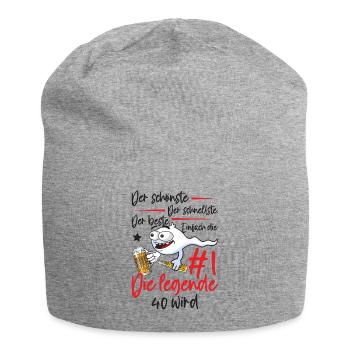 40th Birthday 40 Years Women's Men's Saying Funny - Jersey-Beanie - Grau meliert - Vorne