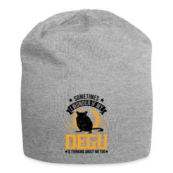 Degu Besitzer Strauchratte Walddegu - Jersey-Beanie - Grau meliert - Vorne