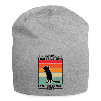 Degu Gift Shrub Rat Forest Degu - Jersey Beanie - heather grey - Front